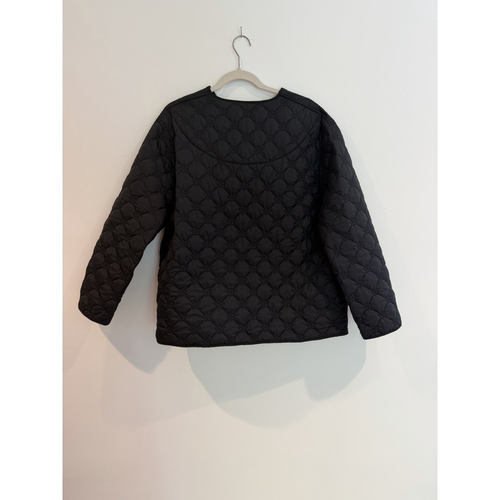Lisa Says Gah Quilted Jacket XL / XXL NWT Black Puffer Lightweight Liner Button - Picture 7 of 8